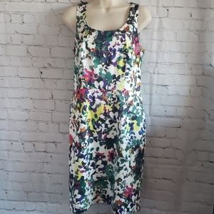 EUC Ann Taylor floral multicolor dress 6